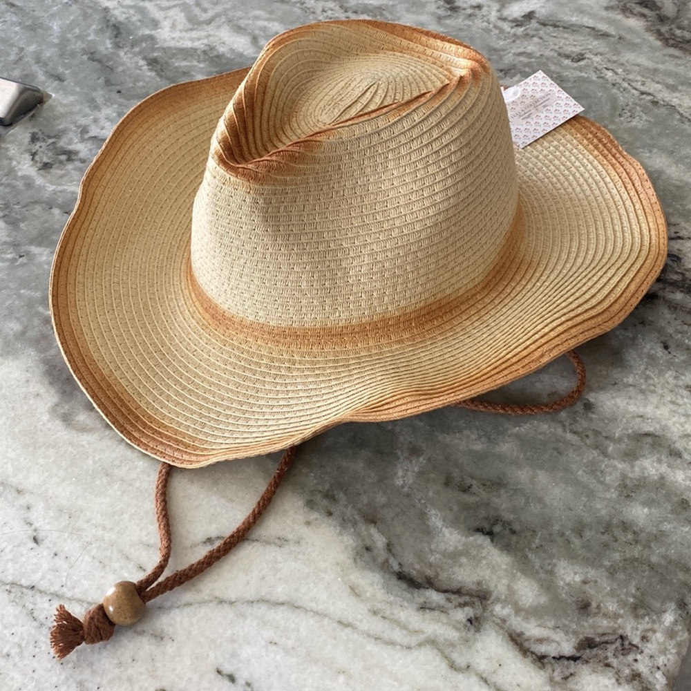 Lulla Collection Fashion Accessories ~ Ombré Straw Western Hat ~ NWT